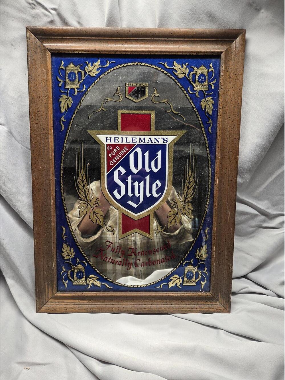 Heileman's Old Style Framed Mirror Sign